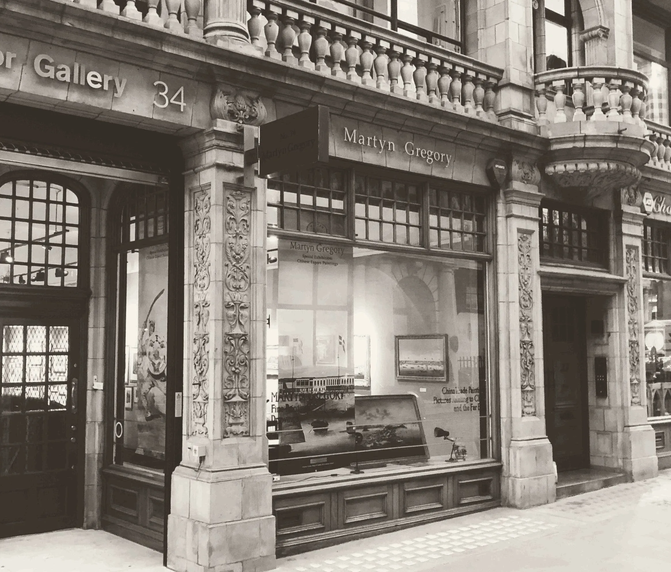 The Martyn Gregory shopfront at 34 Bury Street